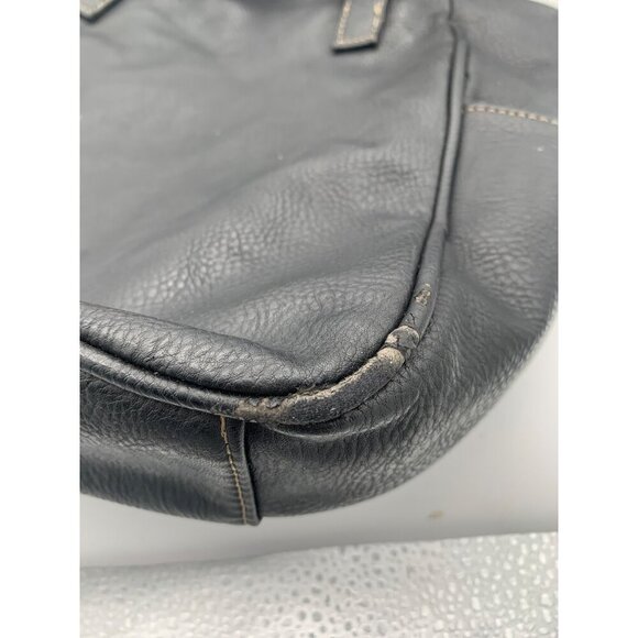 MultiSac Black Faux Leather Multi-Pocket Shoulder Bag With Adjustable Straps - Picture 7 of 13